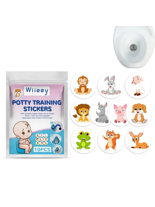 Наклейки для горшка PottyGo! животные 10 шт, 10 шт, фото 4
