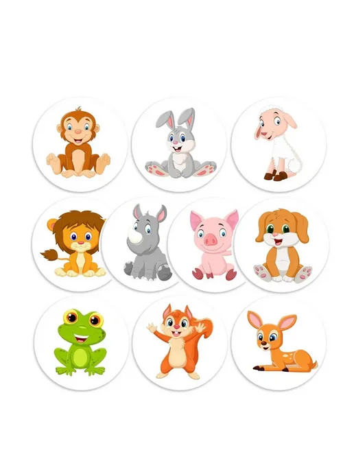 Наклейки для горшка PottyGo! животные 10 шт, 10 шт, фото 5