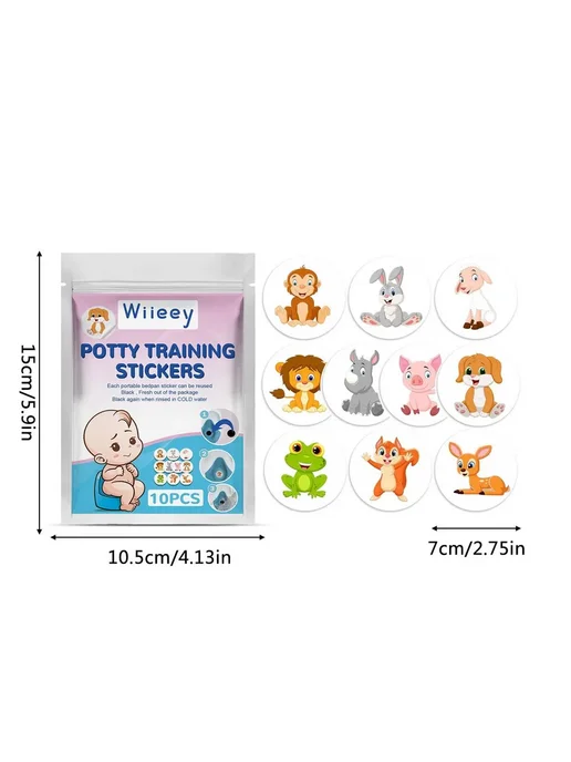 Наклейки для горшка PottyGo! животные 10 шт, 10 шт, фото 6