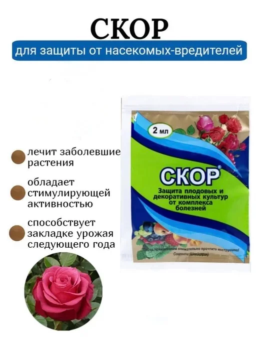 Скор фунгицид от парши и мучнистой росы для деревьев, 2 мл, 2 мл, фото 2