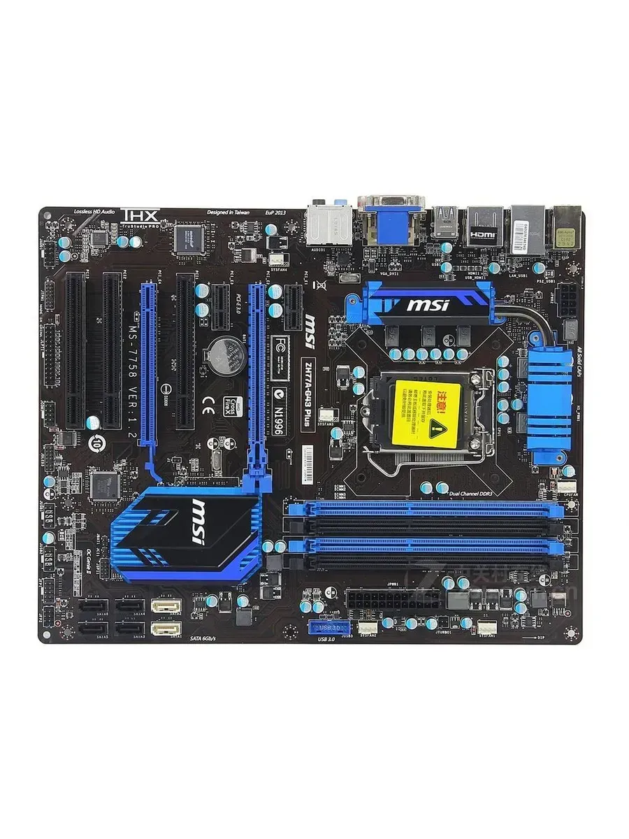 MSI Материнская плата ZH77A-G43 Plus LGA 1155 DDR3 ATX-