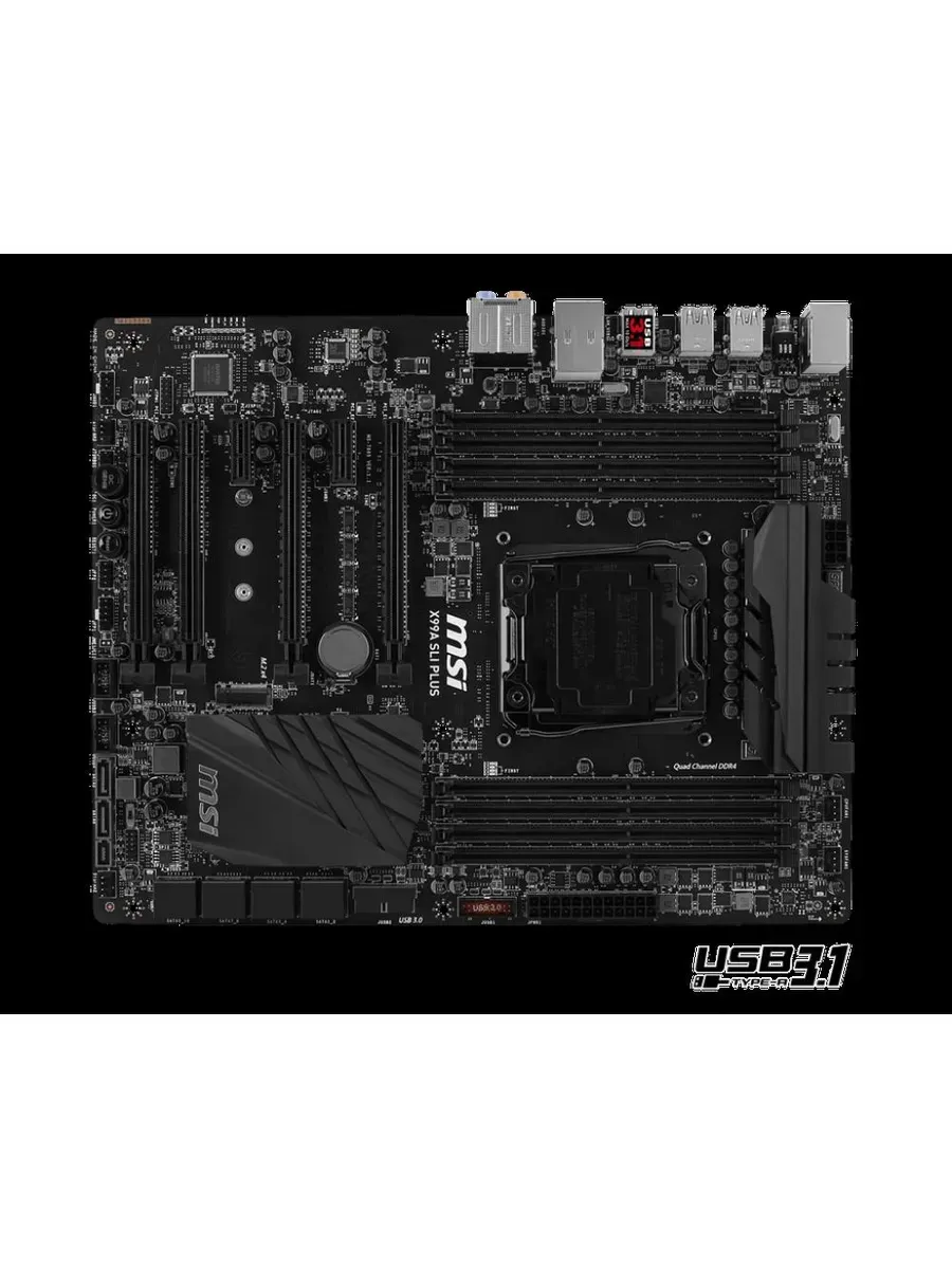 MSI Материнская плата X99A SLI PLUS LGA 2011-V3 DDR4 ATX-