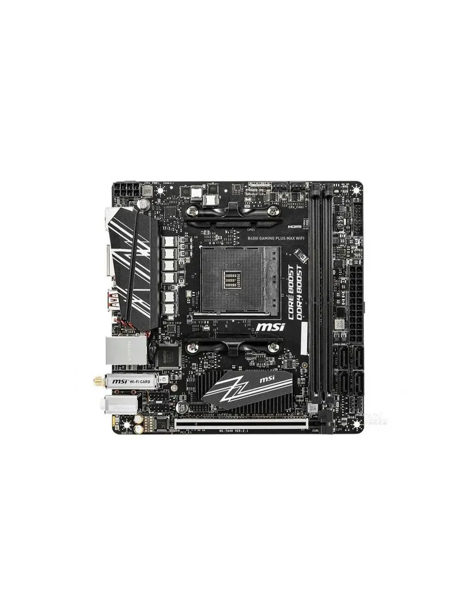 MSI Материнская плата B450I GAMING PLUS MAX WIFI AM4 DDR4-