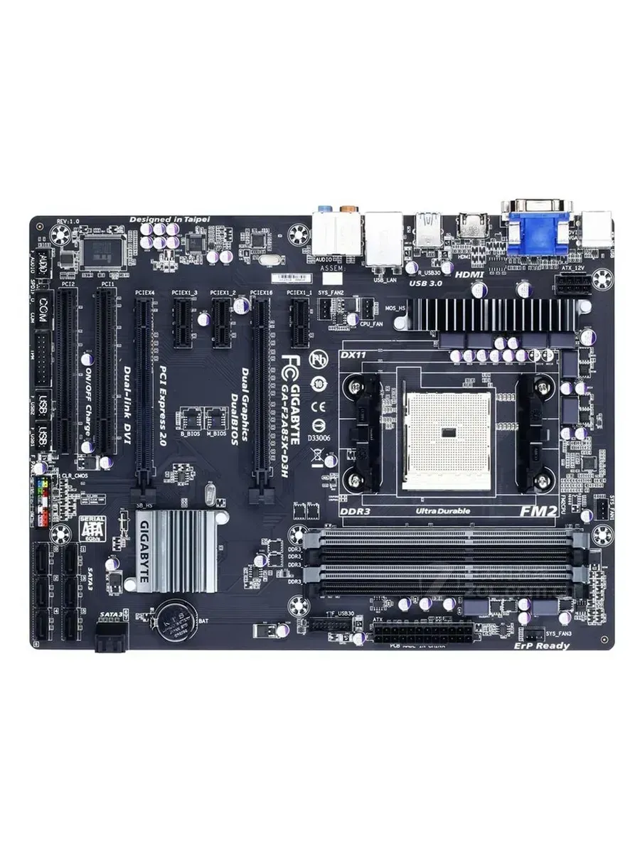 Gigabyte Материнская плата GA-F2A85X-D3H FM2 DDR3 ATX-