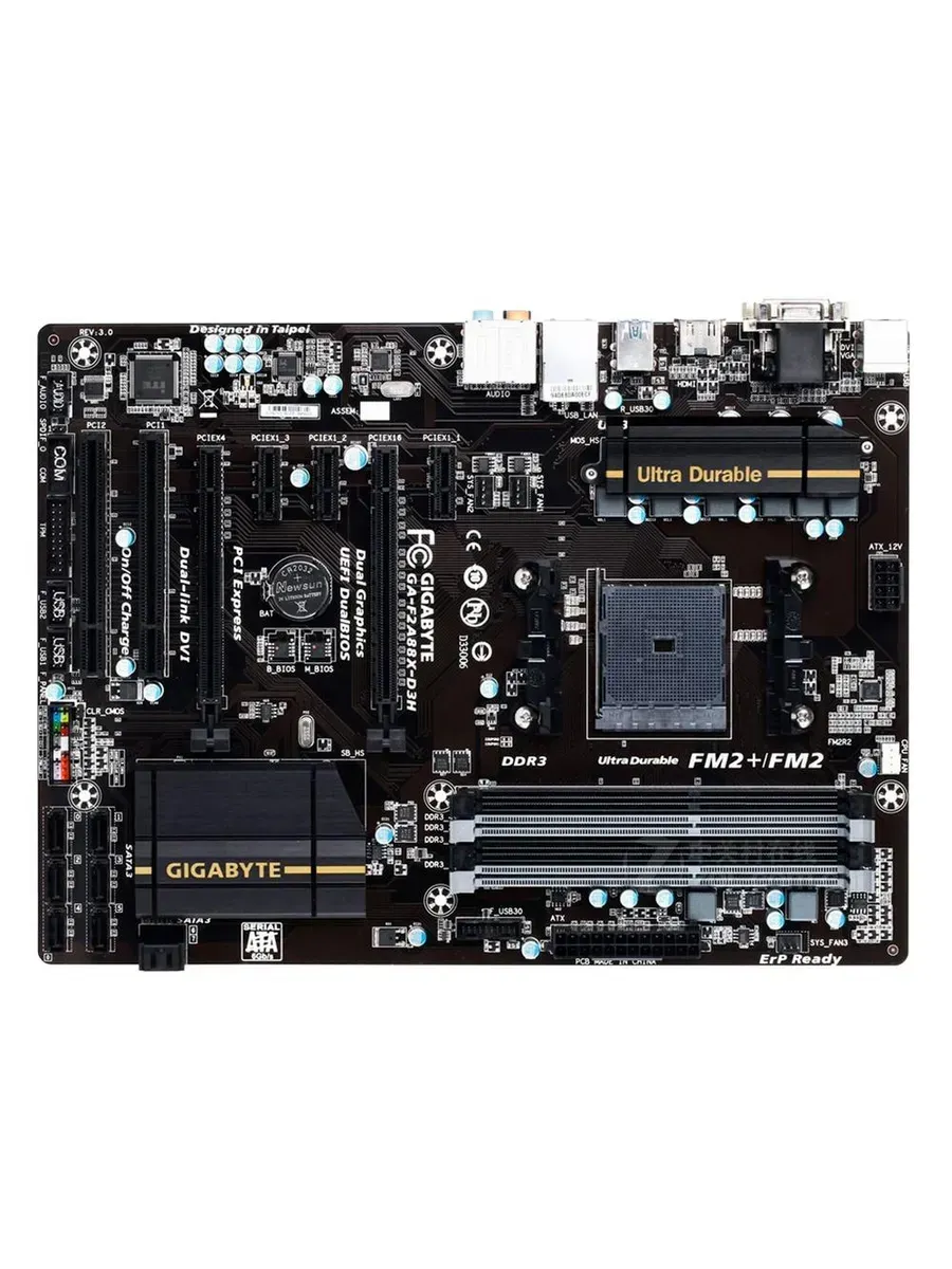 Gigabyte Материнская плата F2A88X-D3H Socket FM2 FM2+ DDR3 ATX-
