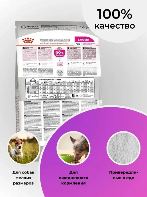 Сухой корм Royal canin Exigent Привередливых для собак, мелкие, 1 кг, фото 2