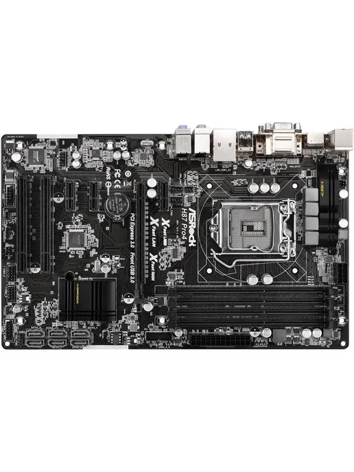 ASRock Материнская плата H87 Pro4 LGA 1150 DDR3 ATX, H87 ATX-