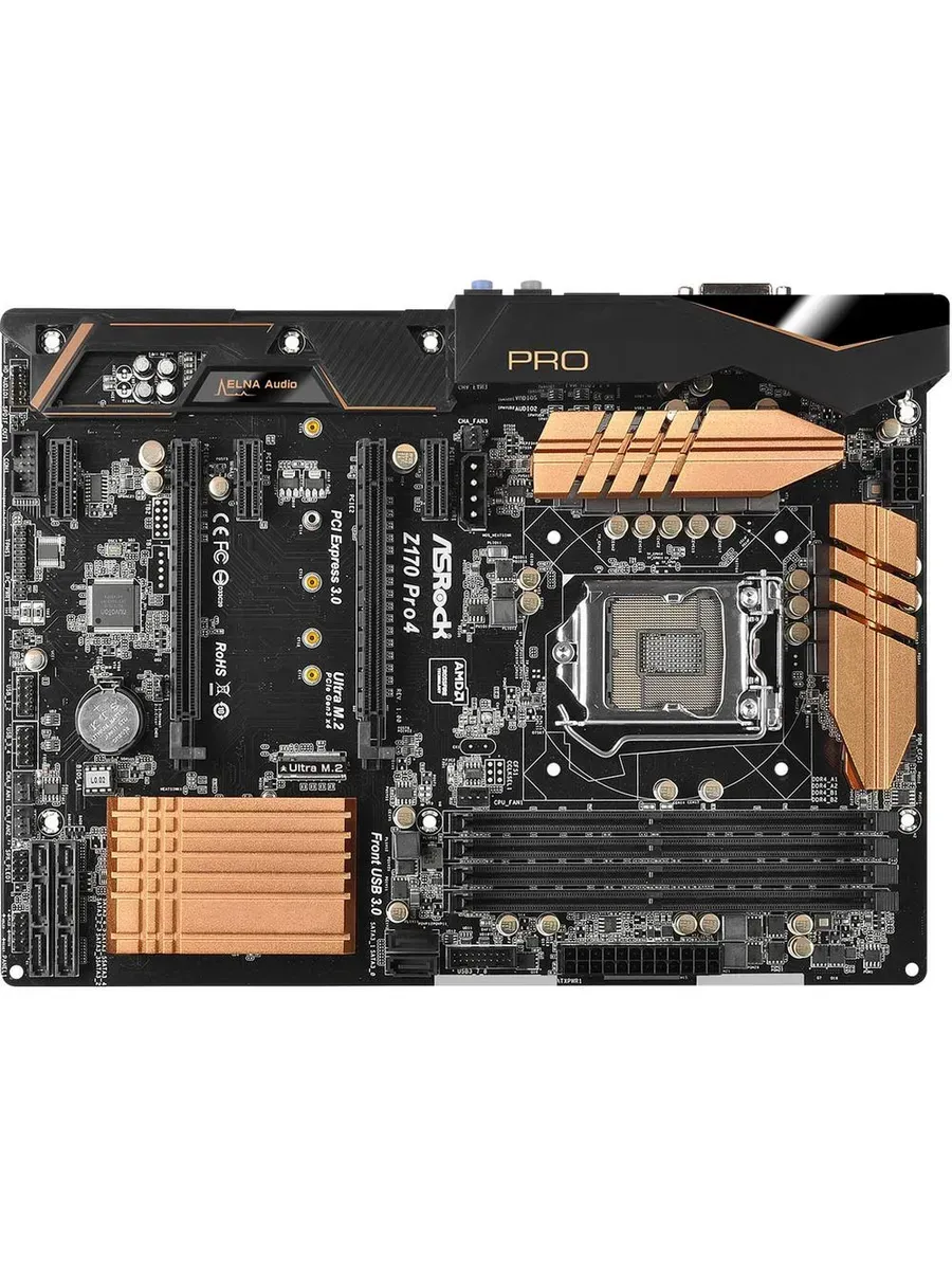 ASRock Материнская плата Z170 Pro4 LGA 1151 DDR4 ATX-