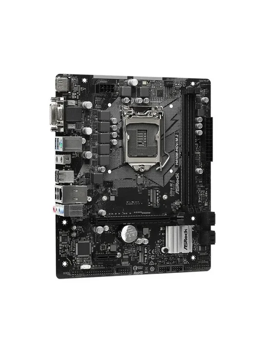 ASRock Материнская плата H410M-HDV M.2 LGA 1200 DDR4 Micro ATX-, вариант, фото 2