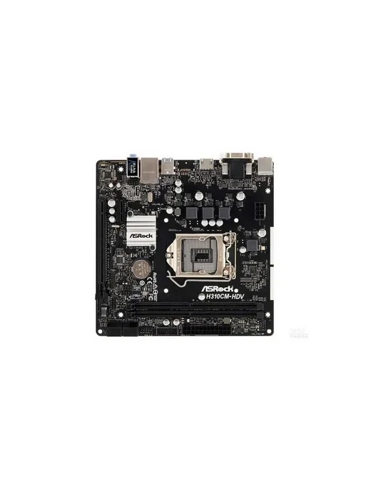 ASRock Материнская плата LGA 1151 v2 H310CM-HDV DDR4, LGA1151 Micro ATX-
