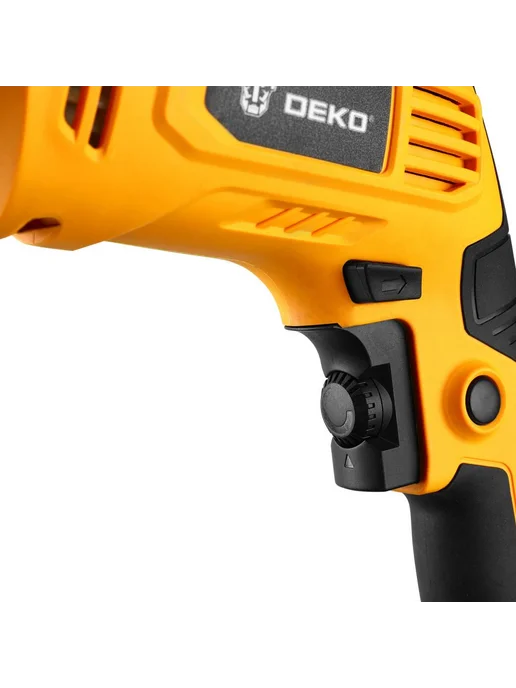 DEKO Дрель ударная сетевая DKID700 с быстрозажимным патроном, черный, фото 4